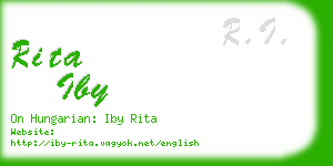 rita iby business card